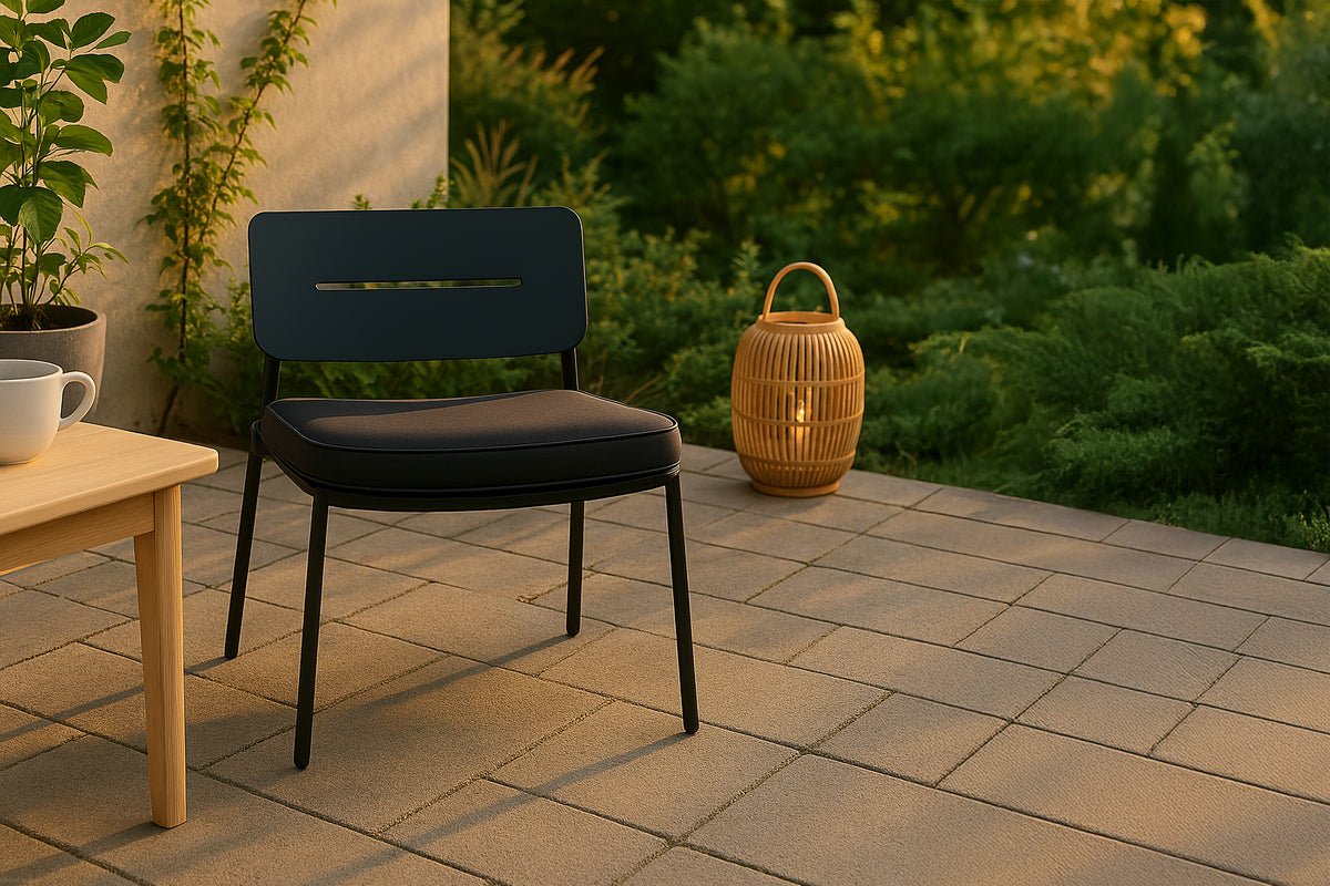 2er Set - Gartenstuhl Laura aus Stahl inklusive Kissen