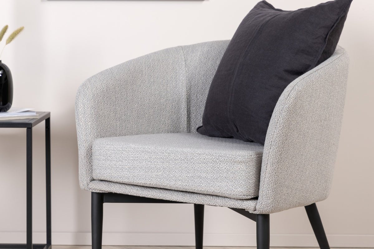 Stol Katy - med gråt sæde i polyester