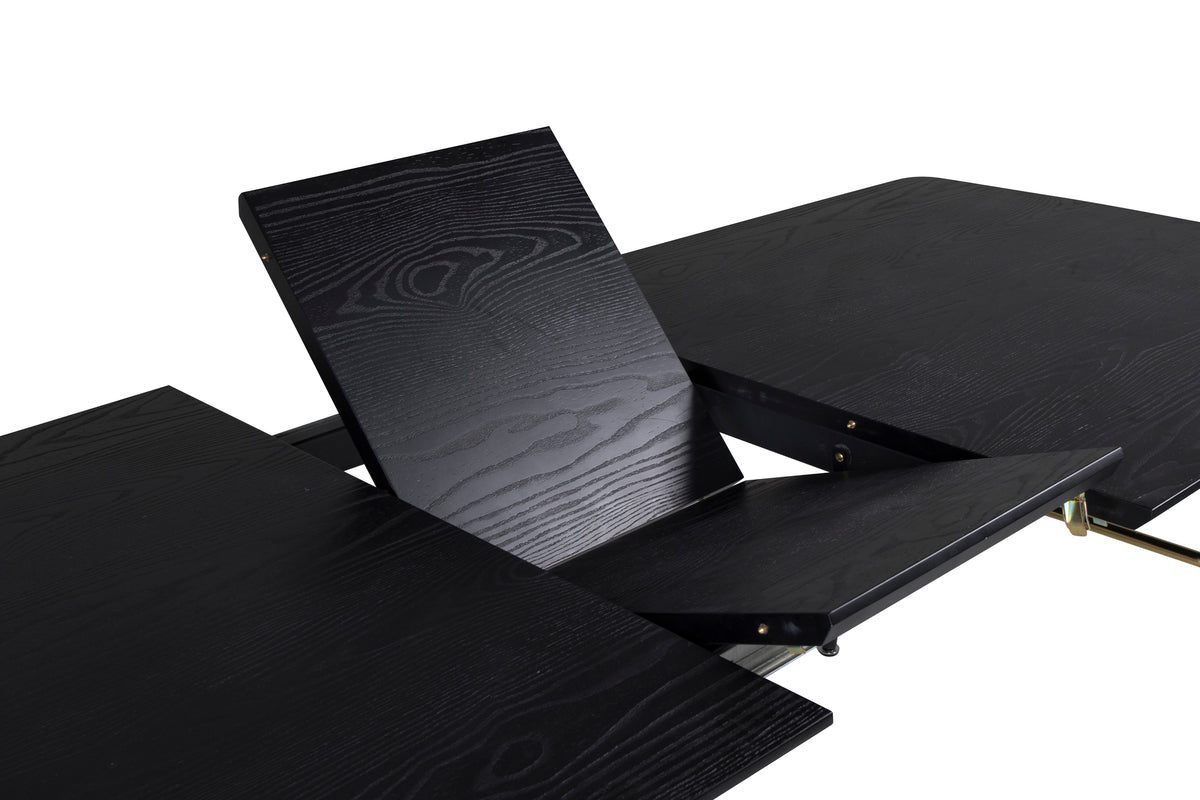 Spisebord Ilyra - elegante messingdetaljer og trælook