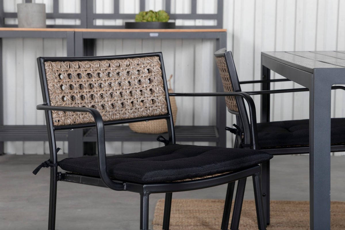 4er Set - Gartenstuhl Marave aus Rattan inkl. Kissen