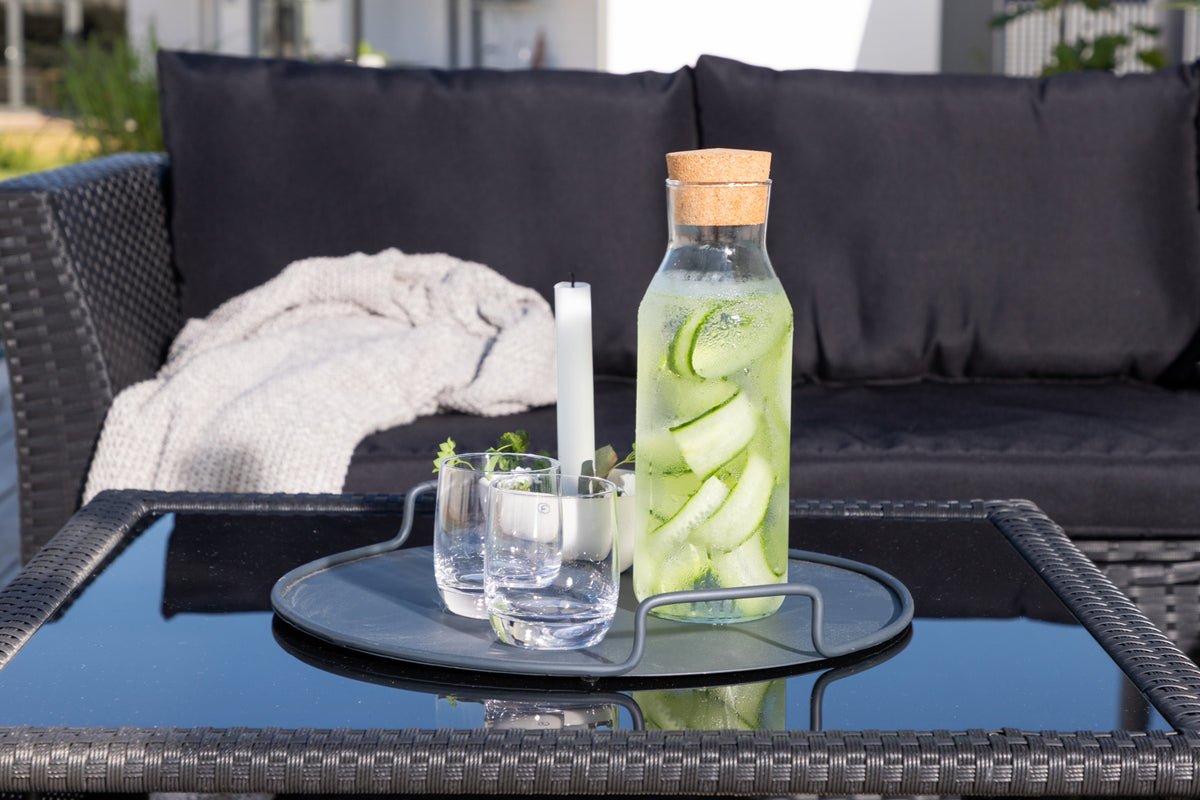 Havemøbelsæt Komfi - Valgfrit med sorte eller hvide puder