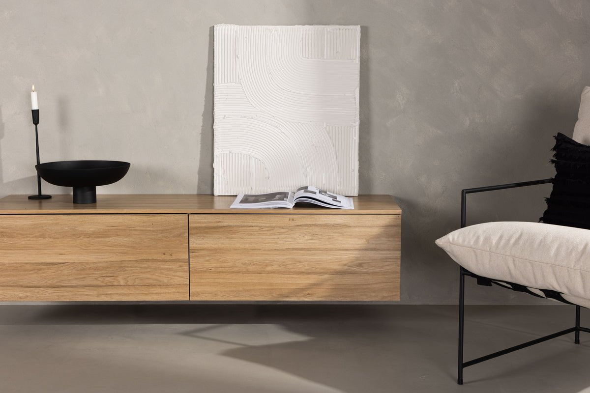 TV-Lowboard Valborg – valnøddetræsfiner i natur-look