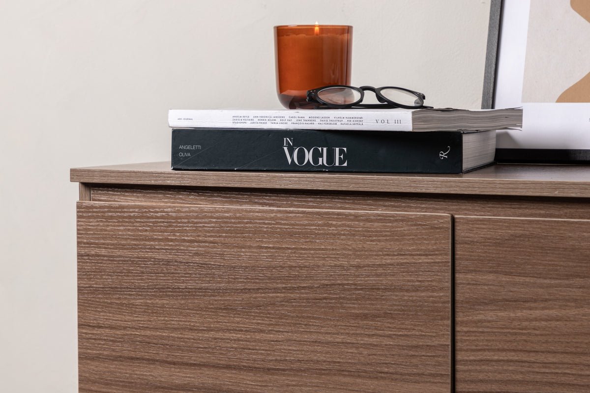 Designer TV-Lowboard Modano – Sort matt eller valnøddeoptik