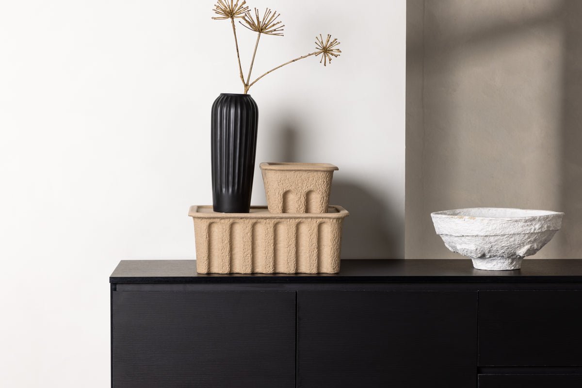 Designer TV-Lowboard Modano – Sort matt eller valnøddeoptik