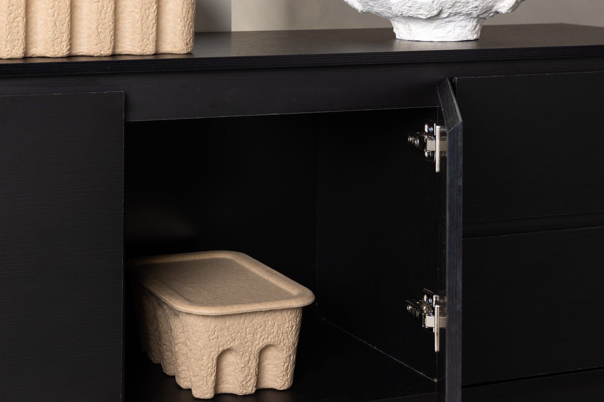 Designer TV-Lowboard Modano – Sort matt eller valnøddeoptik