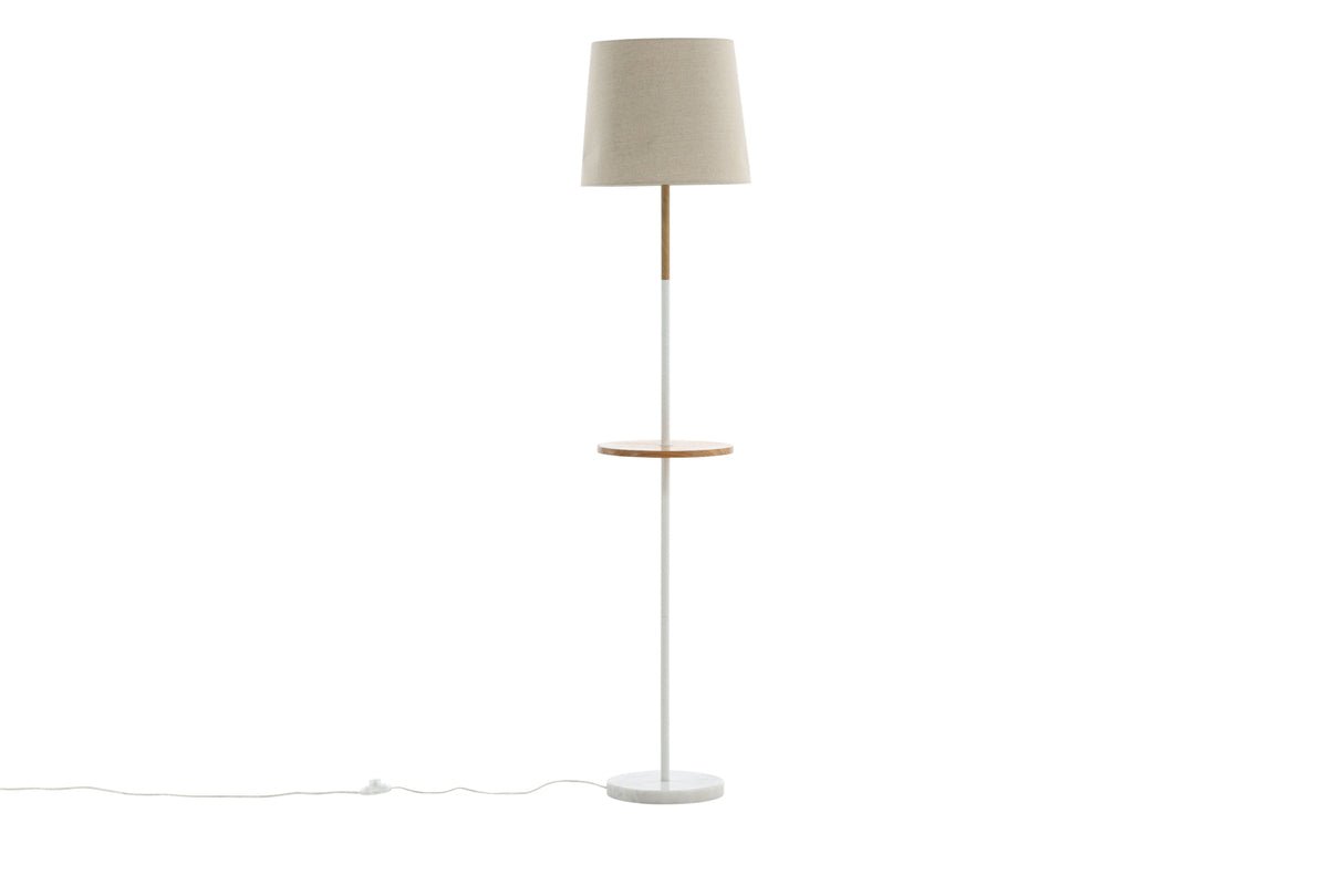 Gulvlampe „Lienz“ – Blødt Beige med reliefoverflade