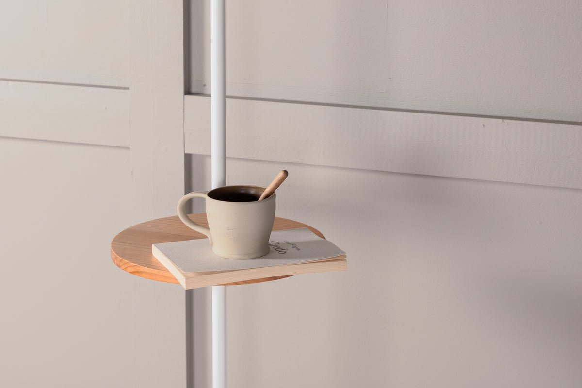 Gulvlampe „Lienz“ – Blødt Beige med reliefoverflade