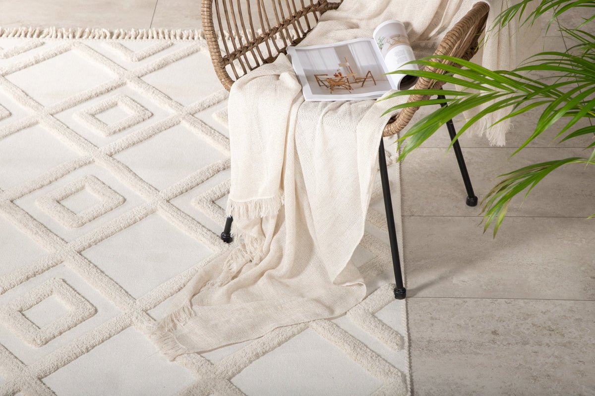 Teppich Neray – mit Fransen aus Polyester