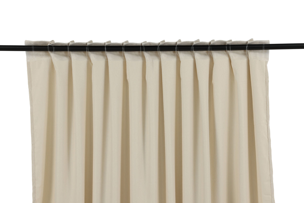 Gardin-sæt Verta – med flerbåndssystem i Beige & mosgrøn