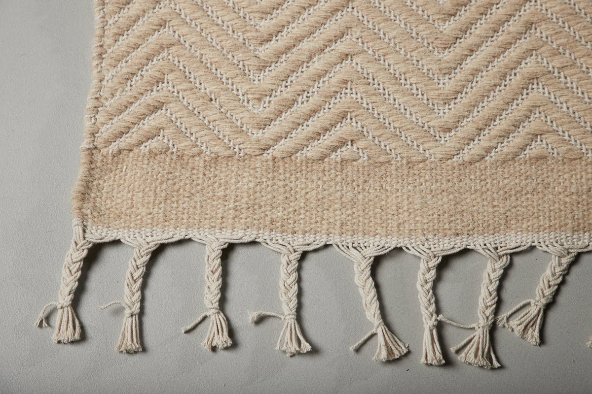 Tæppe Lojay – med frynser af bomuld