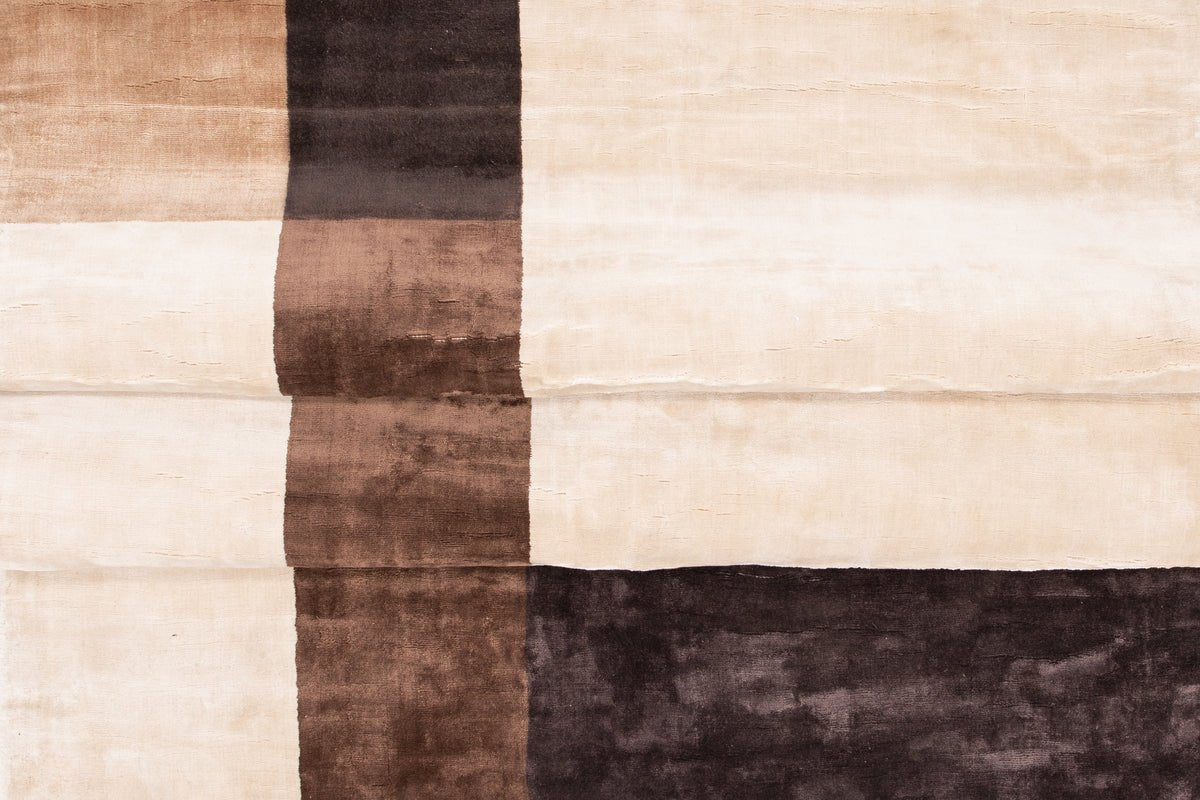 Teppich Adel – mit Karomuster aus Viskose