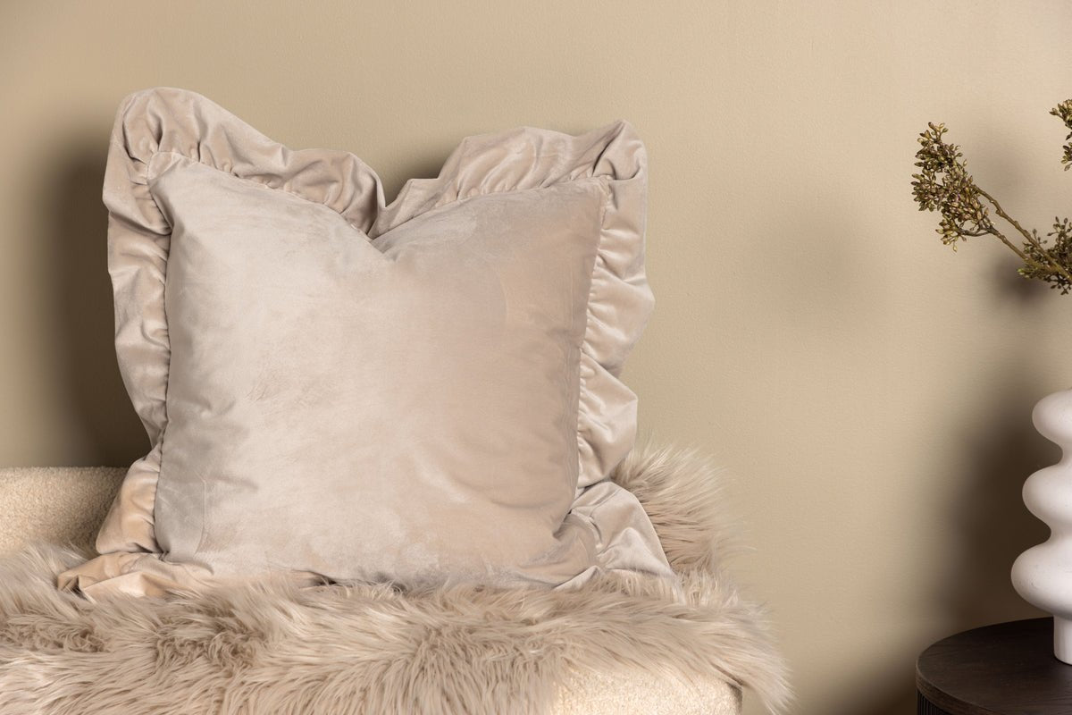 Kissenbezug Essence - 50x50 cm in Beige, Rosa und Weiß