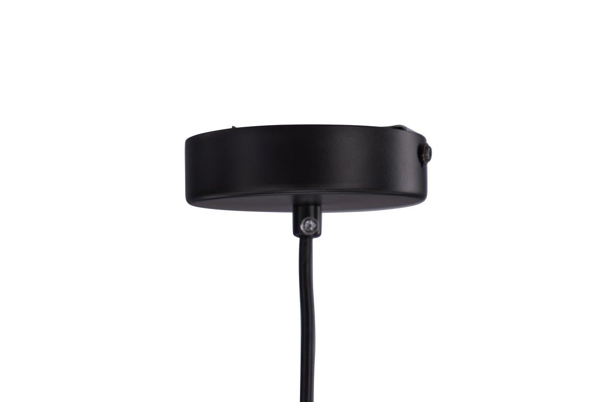 Pendelampe „Maun" – Mørkt rattan med flettemønster