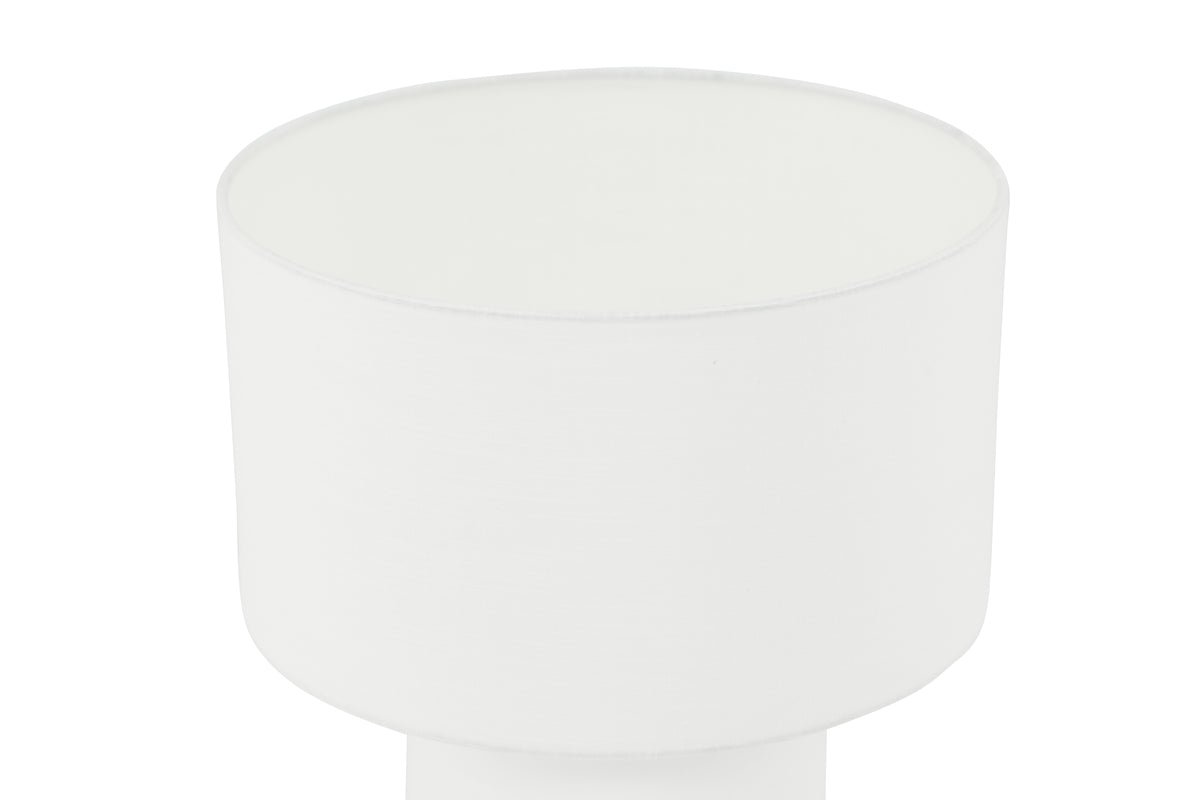 Tischlampe „Gloria“ – Lampenfuß und Lampenschirm aus edlem Leinenstoff