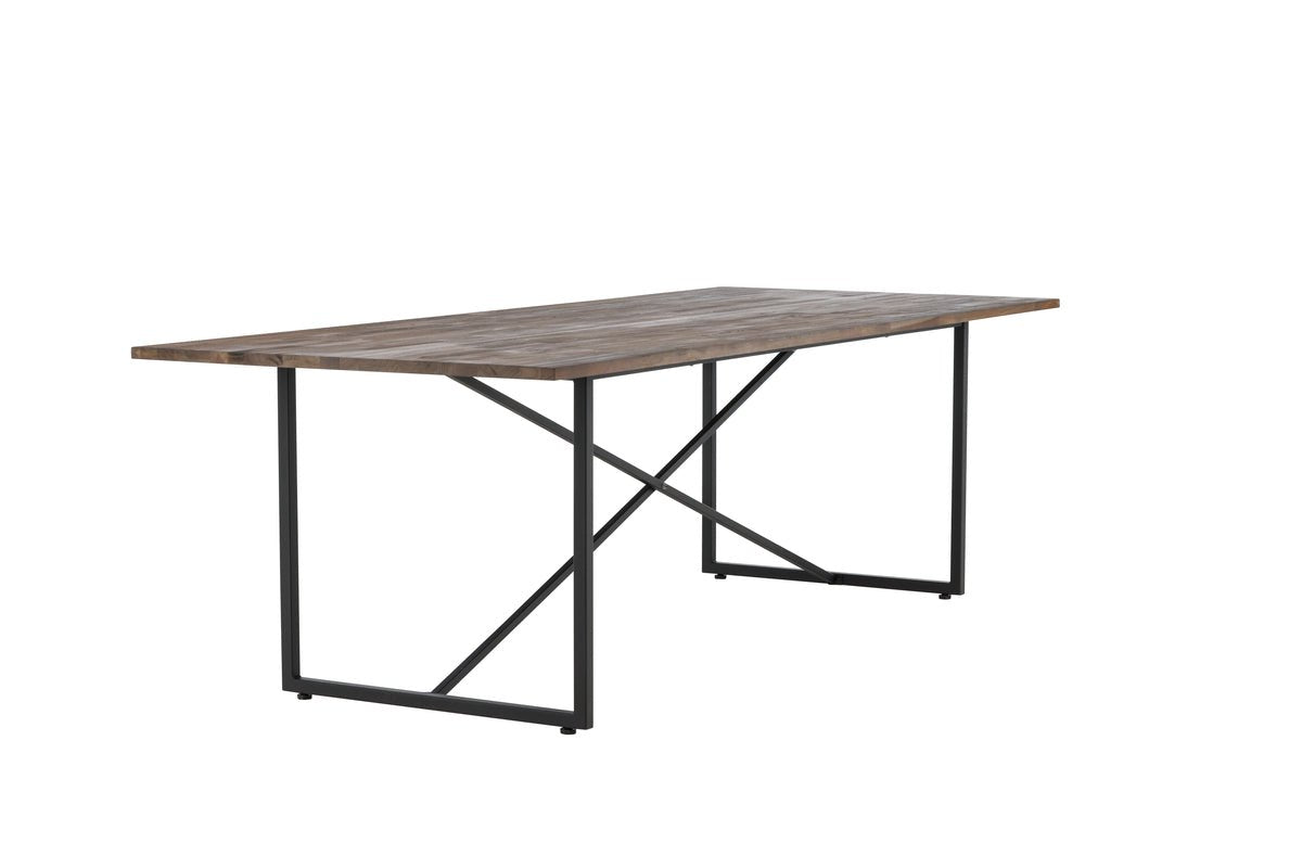 Spisebord Waiora - med rustik bordplade i teaktræ for en varm atmosfære