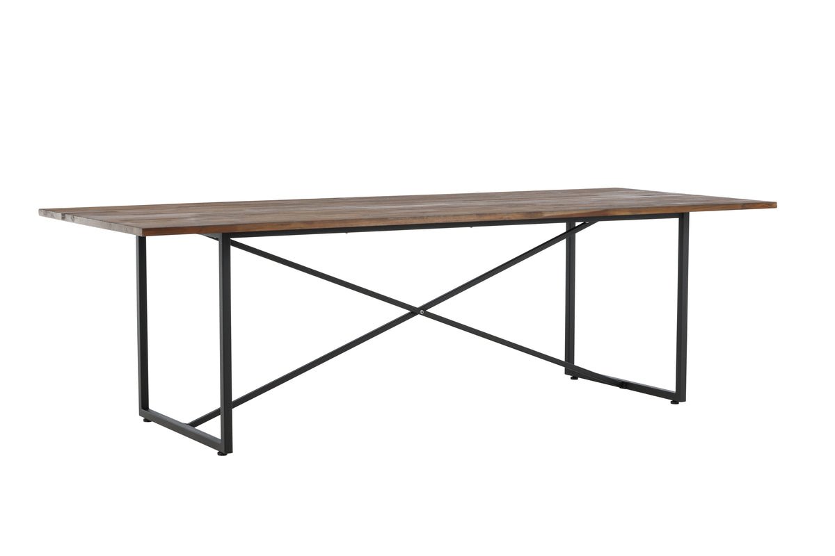 Spisebord Waiora - med rustik bordplade i teaktræ for en varm atmosfære