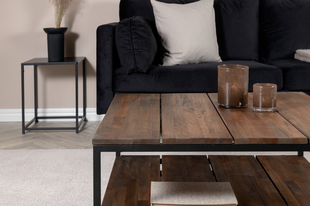 Couchtisch Quarti - Teakholz trifft Stahl