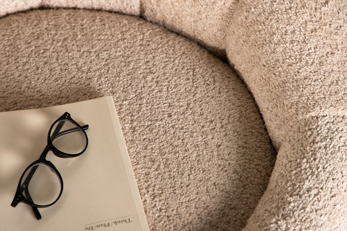 Sessel Effi - mit beigem Polyesterbezug