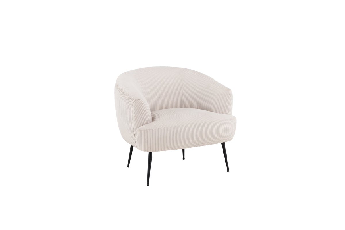 Designer Lounge Sessel Rivano – Cord-Loungechair in Beige