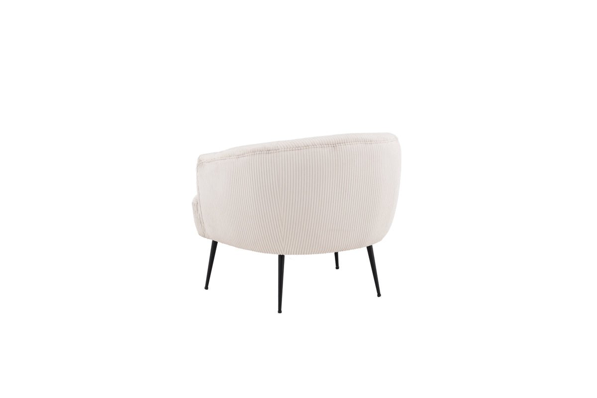 Designer Lounge Sessel Rivano – Cord-Loungechair in Beige