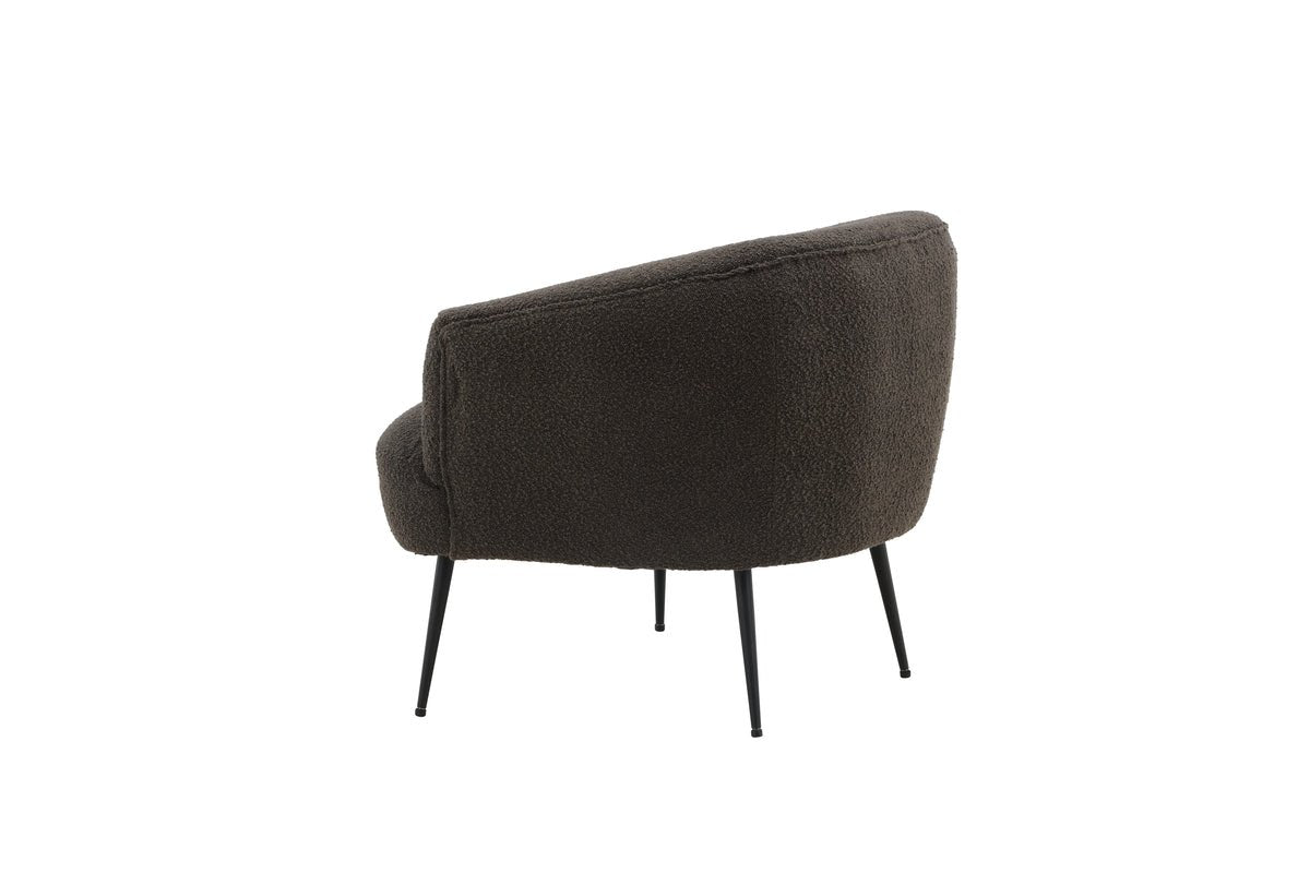 Designer Lounge Sessel Maleno – Bouclé-Relaxsessel in Anthrazit