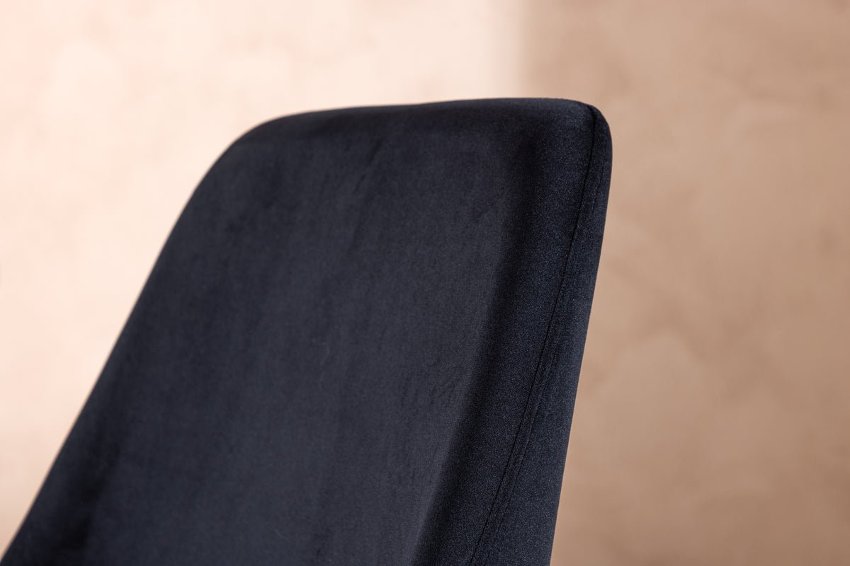 2er sæt - Stol Liora af blød polyestersammet