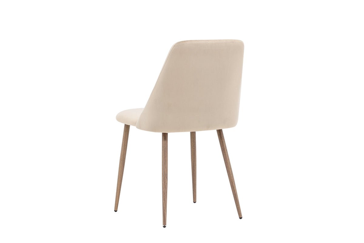 2er sæt - Stol Liora af blød polyestersammet