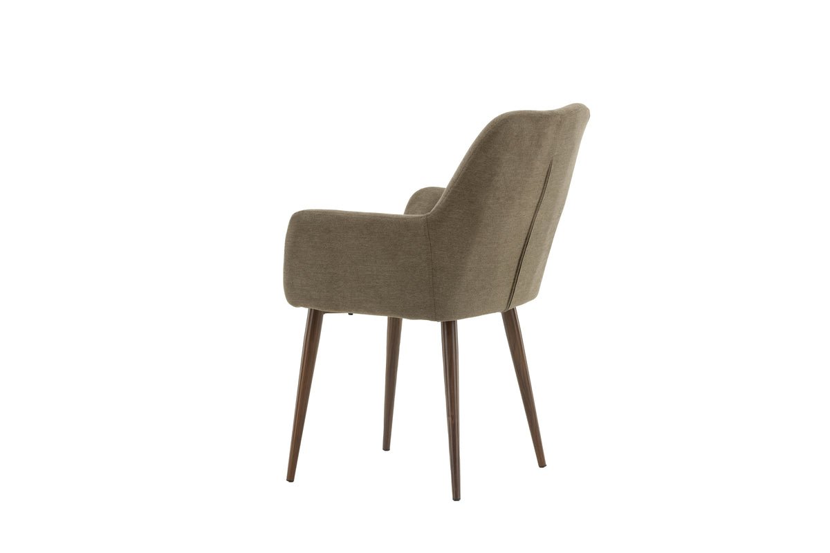 2er Set - Stuhl Future mit Beinen in modernem Walnussbraun