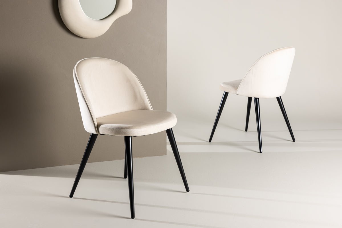 2er Set - Stuhl Philipe mit Samt in wahlweise 2 Farben