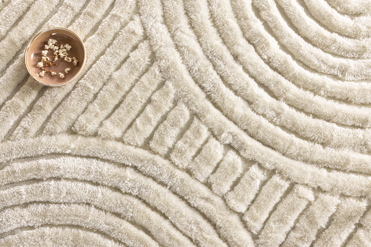 Teppich Paco – mit gerippter Struktur aus Polyester & Baumwolle