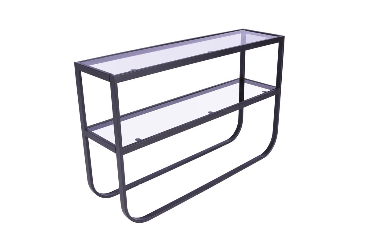 Beistelltisch Tiana – in Schwarz oder Weiß mit Glasplatte