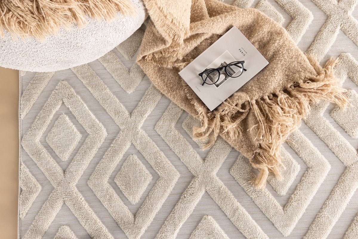 Tæppe Verona – i to farver af polyester- og bomuldsblanding