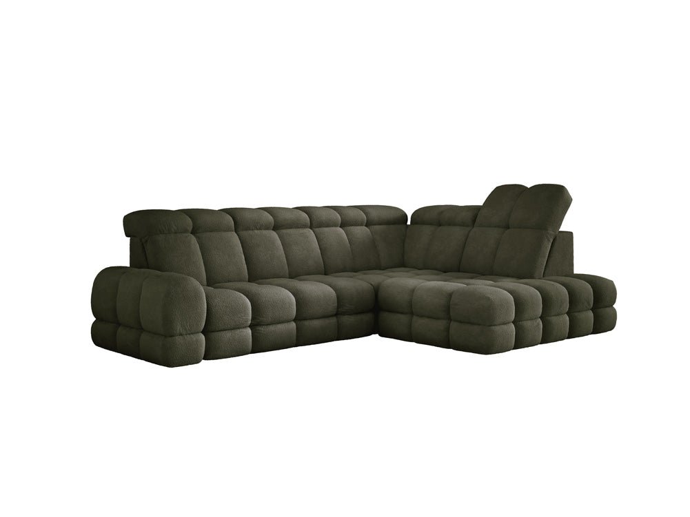Designer Sofa Lima L med elektrisk sovefunktion i Bouclé