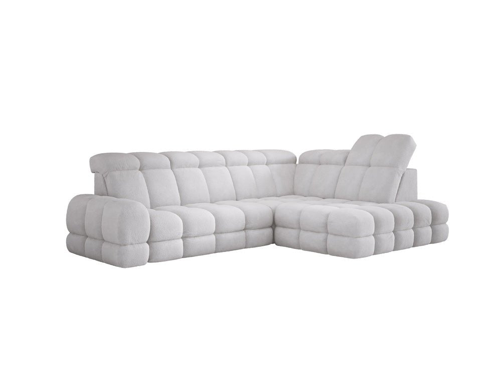 Designer Sofa Lima L med elektrisk sovefunktion i Bouclé