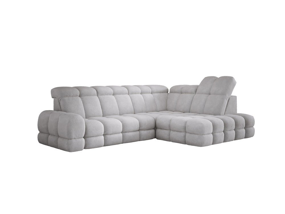 Designer Sofa Lima L med elektrisk sovefunktion i Bouclé