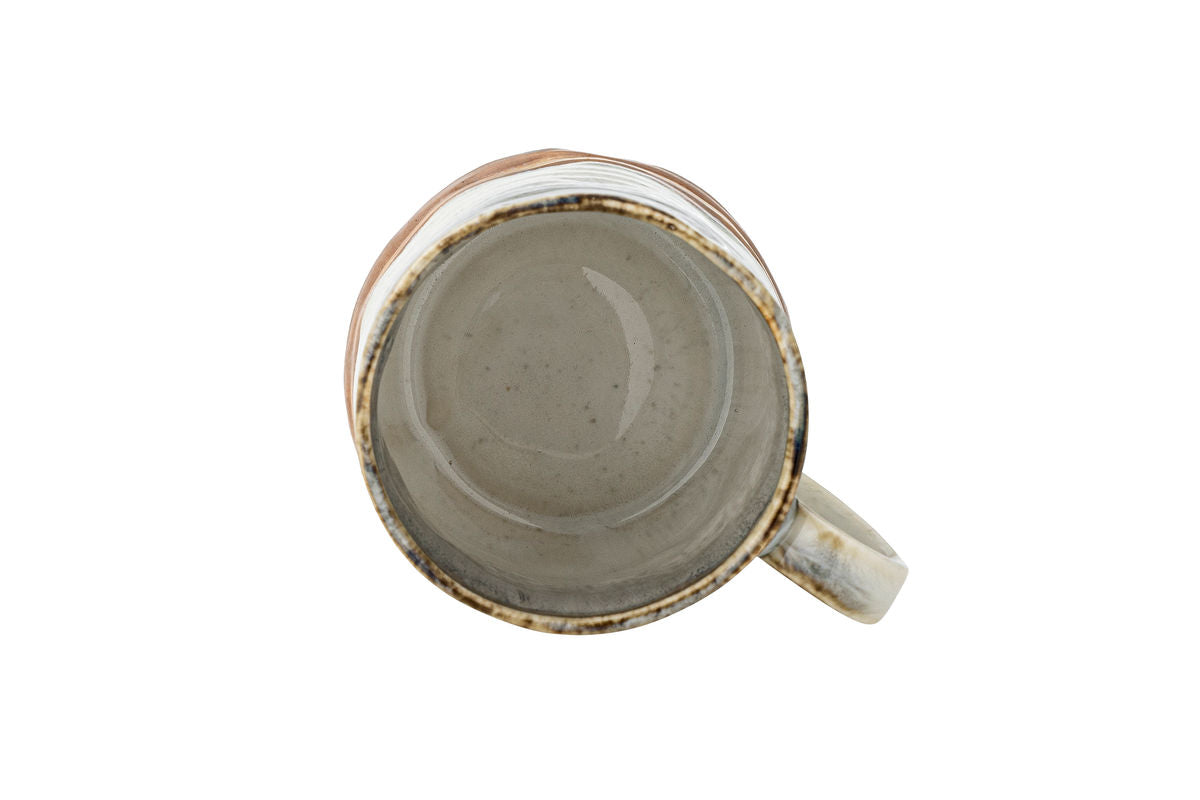 Becher-sæt Avena – Reaktiv glasur med vertikal struktur (sæt med 4)