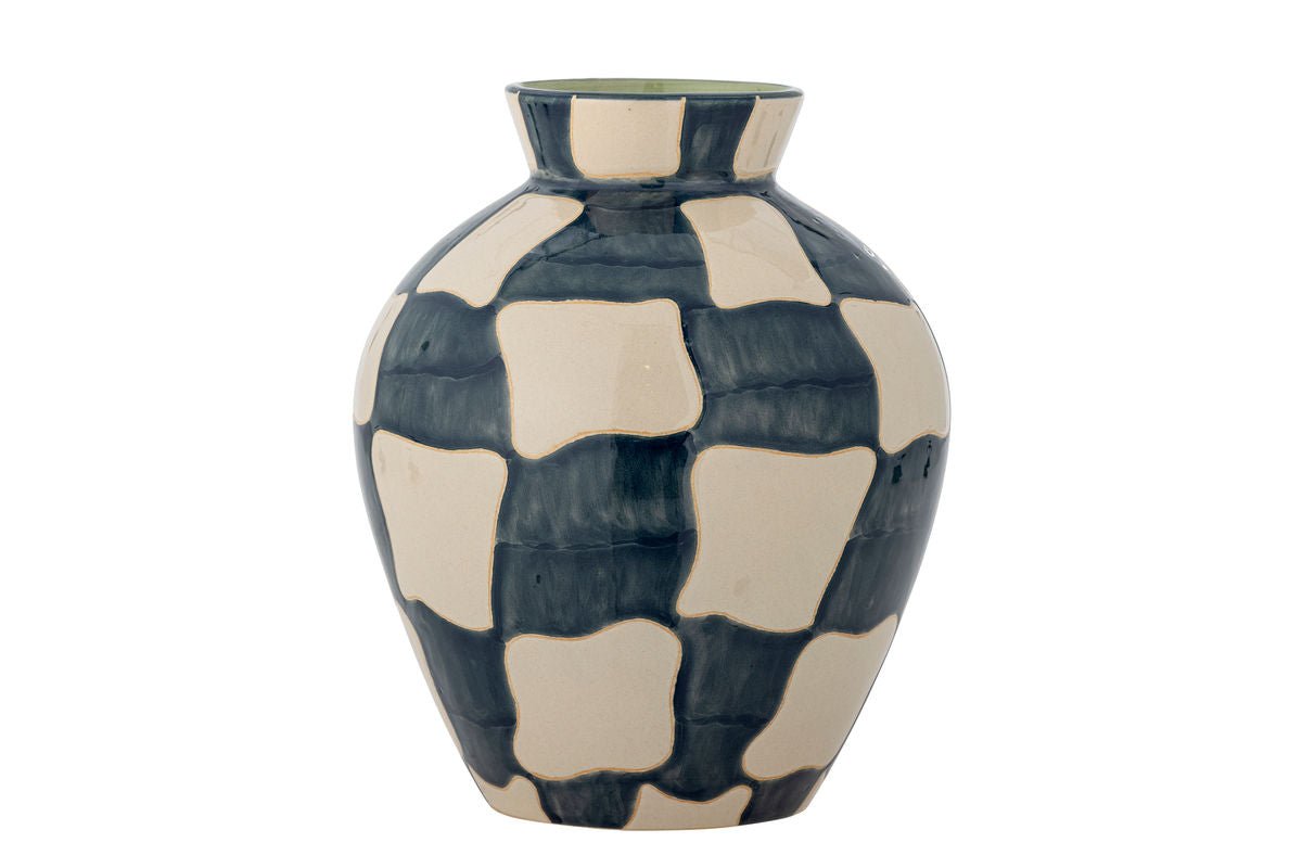 Vase Calma – Håndmalet grafisk mønster