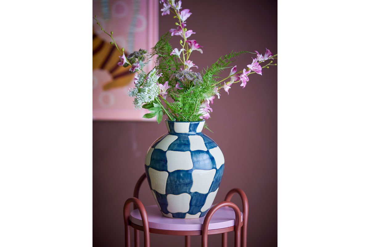 Vase Calma – Håndmalet grafisk mønster