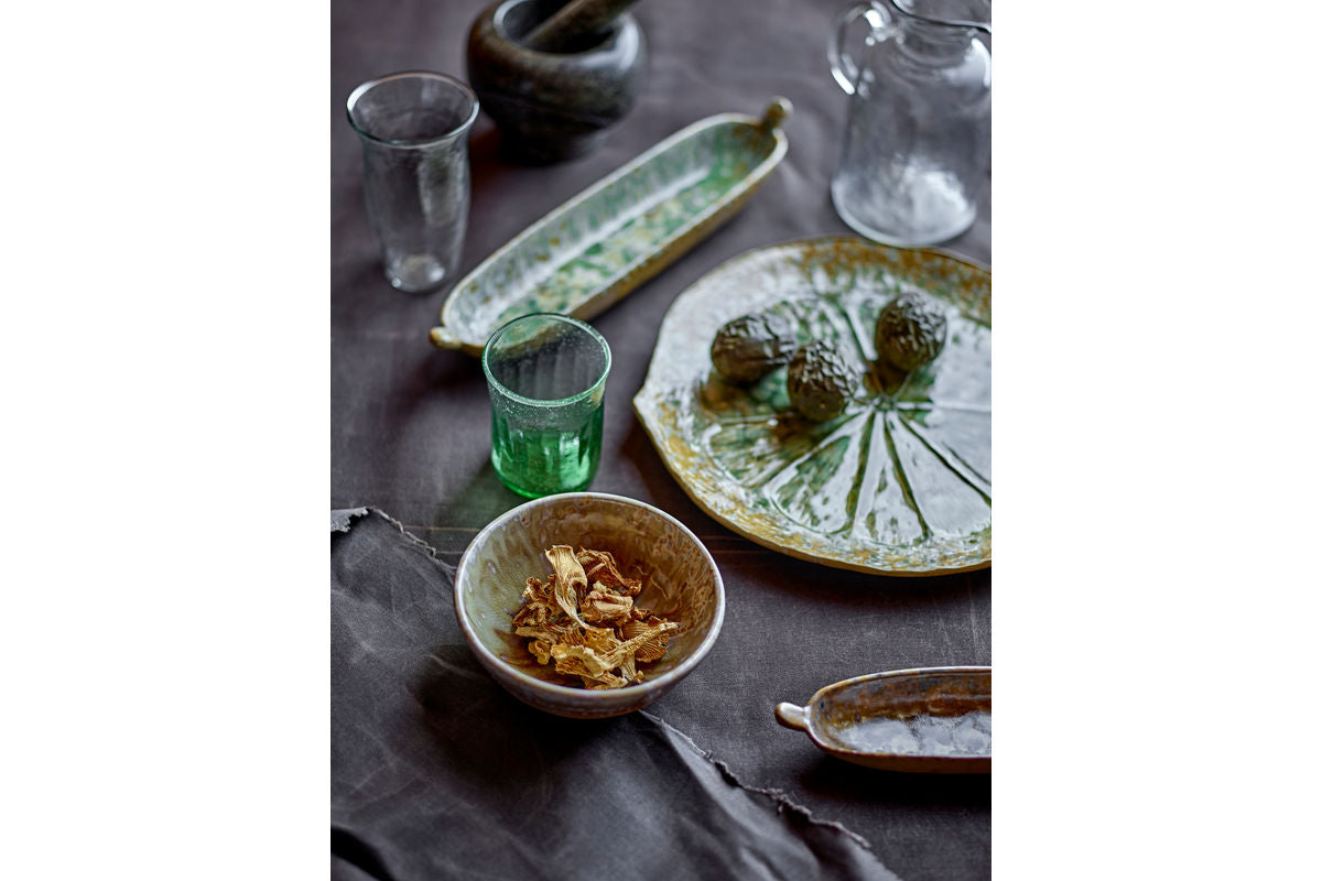 Serveringsfad Verde – Stentøj med reaktiv glasur