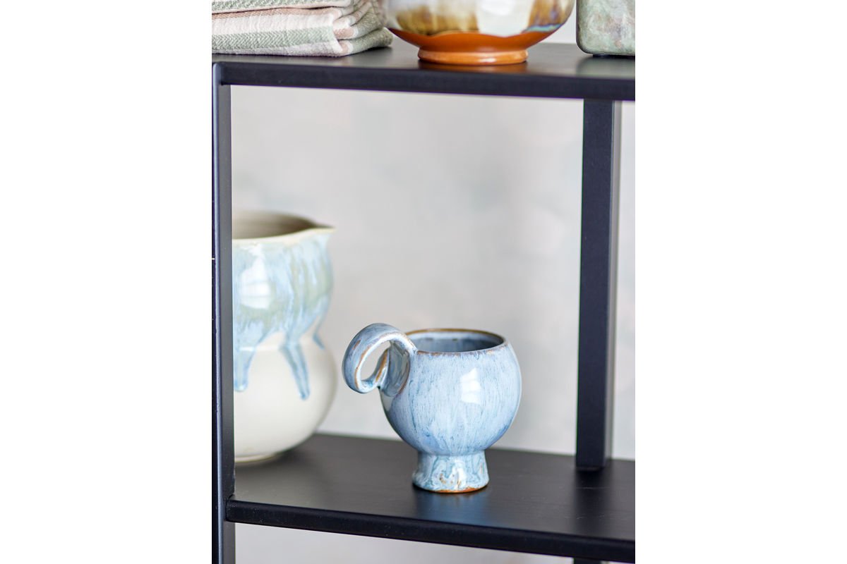 Bechersæt Haldin – Blåt stentøj (4 dele)