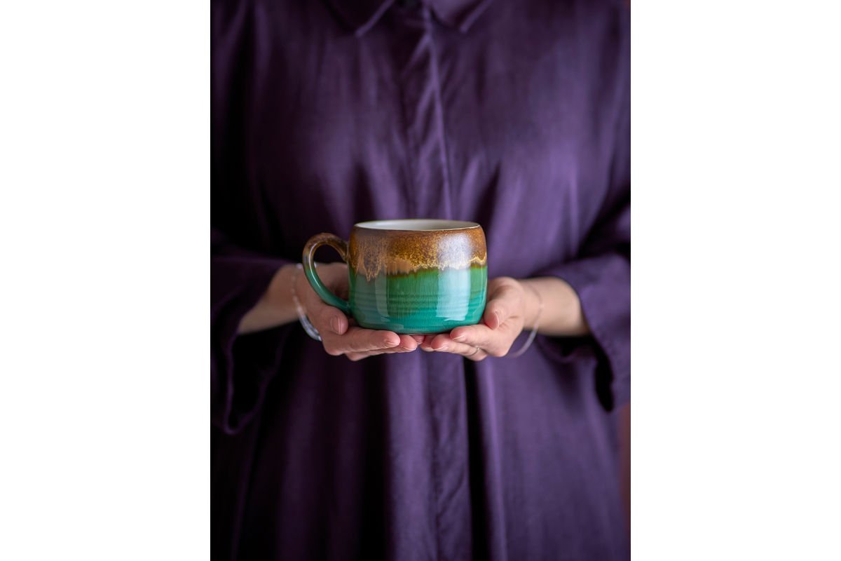 Becher Linea - fremstillet af stentøj / 4 stk. multipakning