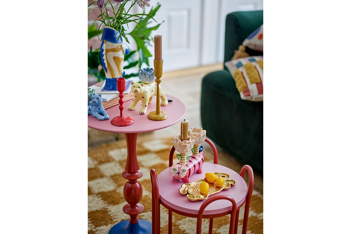 Beistelltisch Kalea – lackiertes Metall in Rot