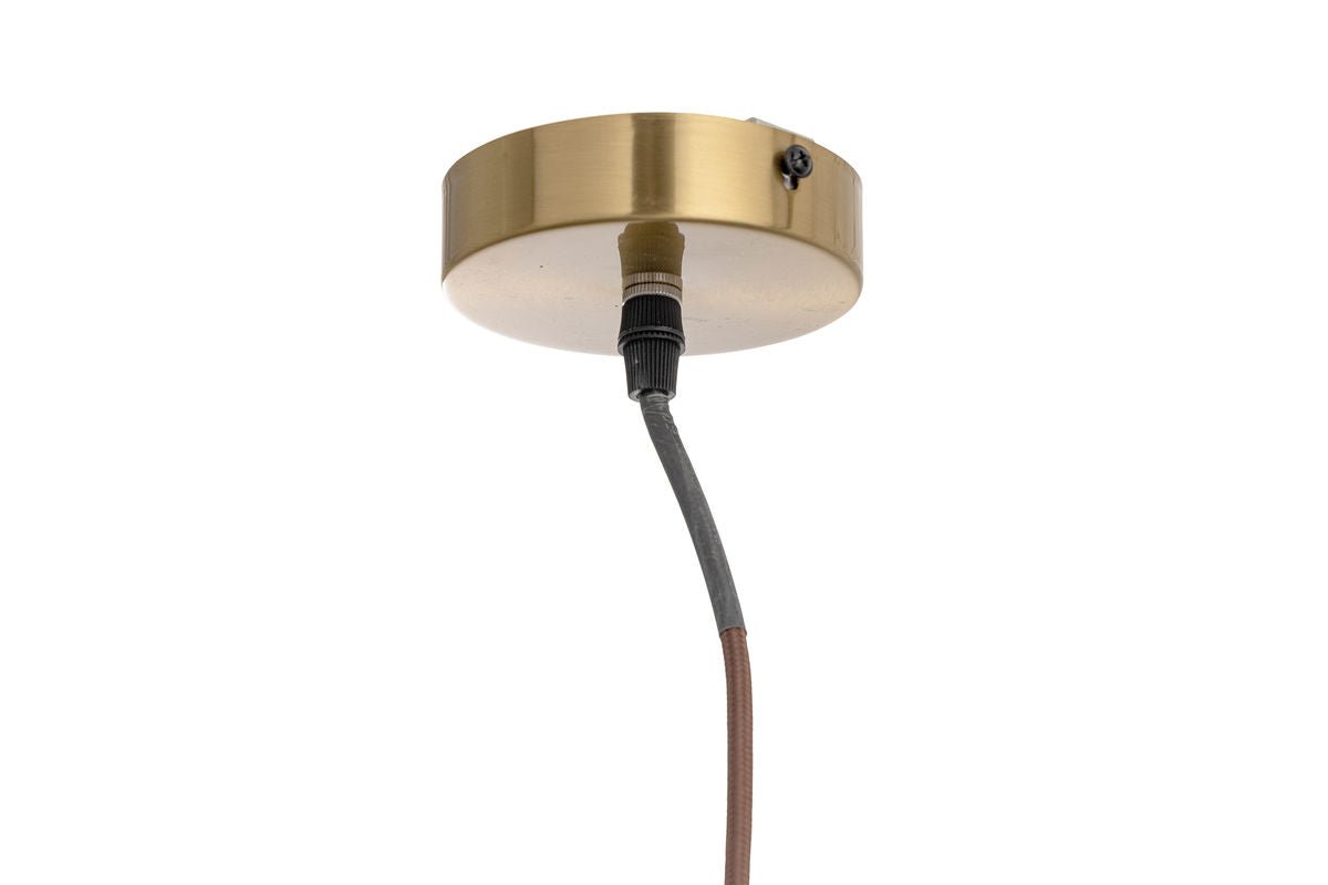 Pendelleuchte Dana – Graues Glas mit goldener Fassung