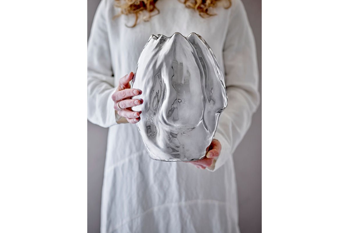 Vase „Argon“ – Sølvfarvet stentøj