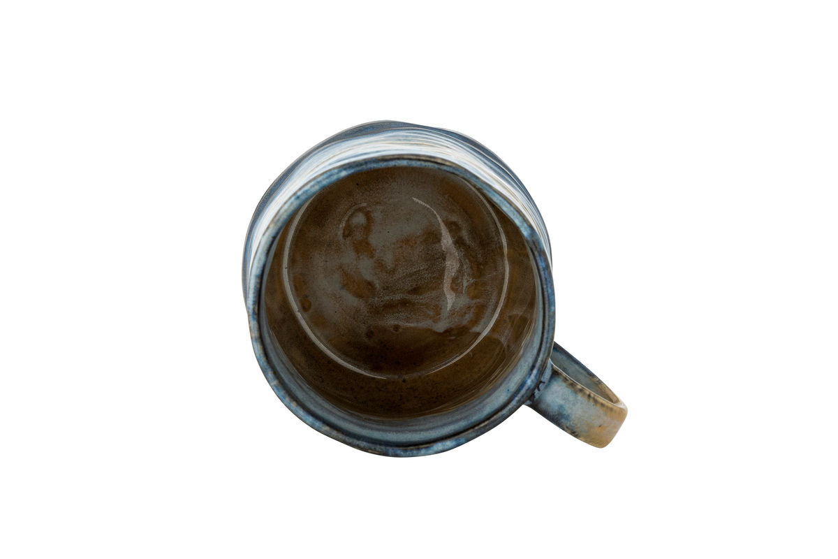 Becher-sæt Avena – Reaktiv glasur med vertikal struktur (sæt med 4)