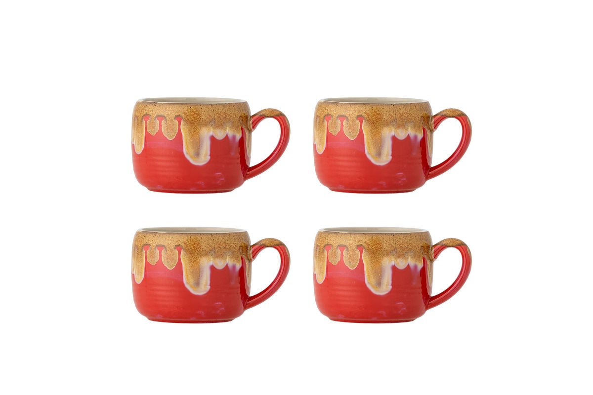 Becher Linea - fremstillet af stentøj / 4 stk. multipakning