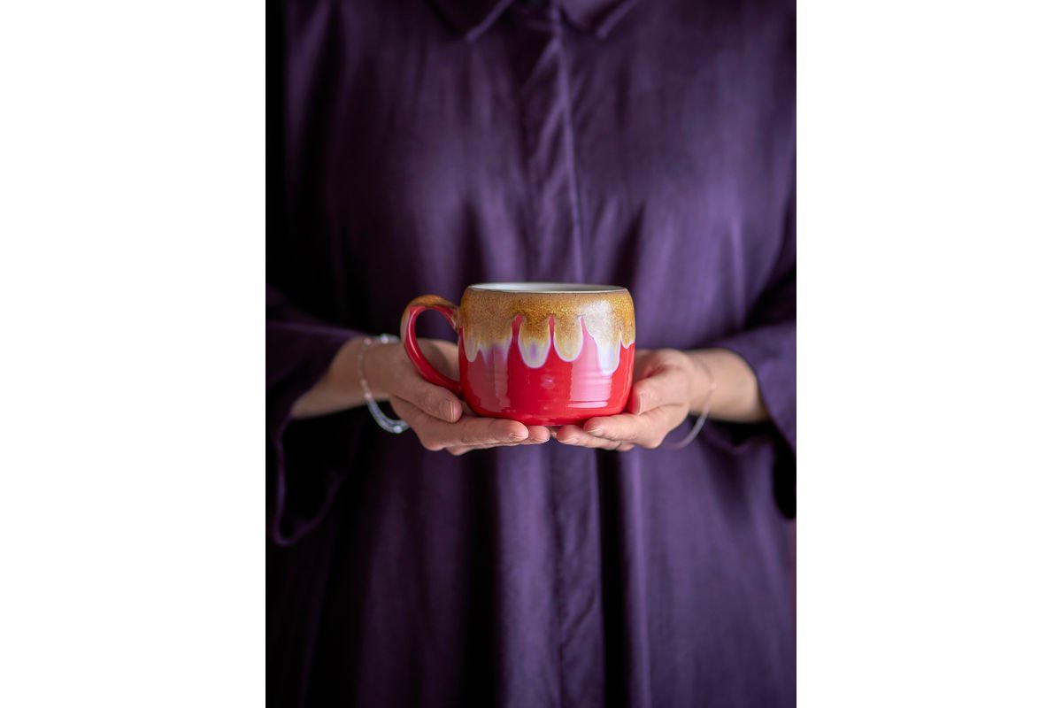 Becher Linea - fremstillet af stentøj / 4 stk. multipakning