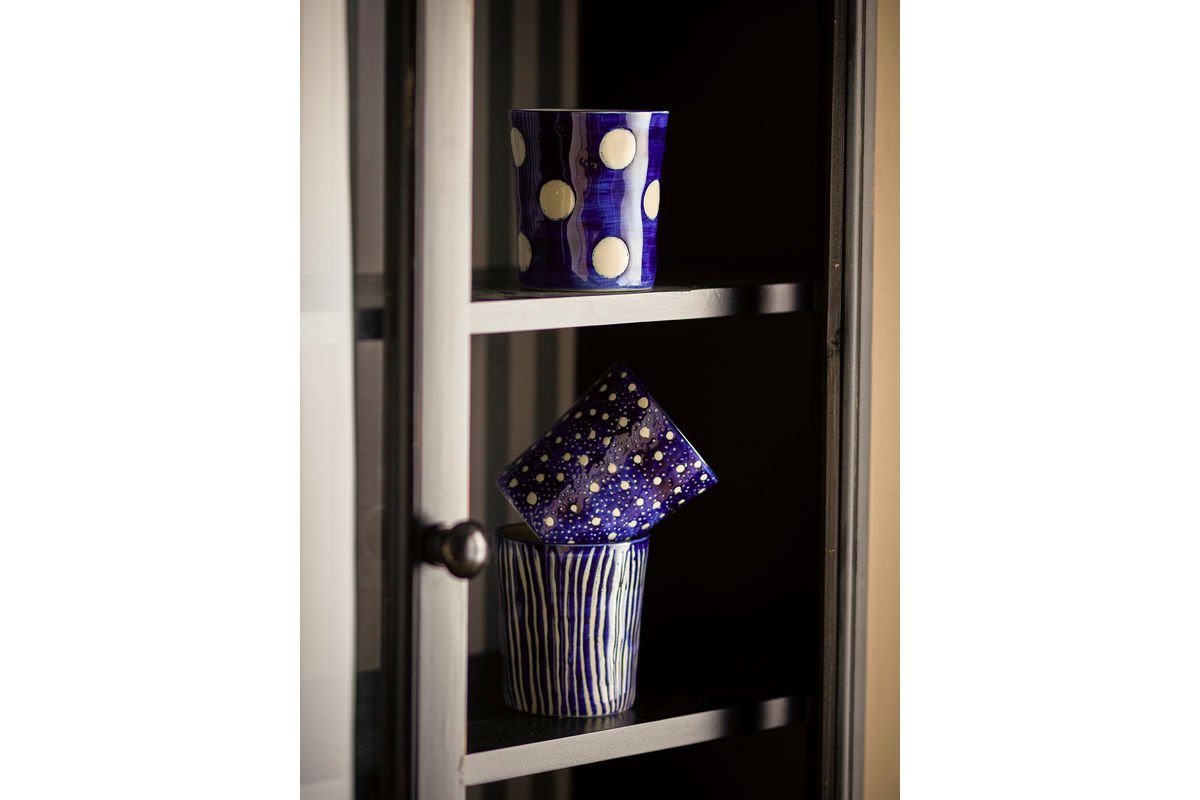 Krus-sæt Norell – Blå stentøj (3 dele)