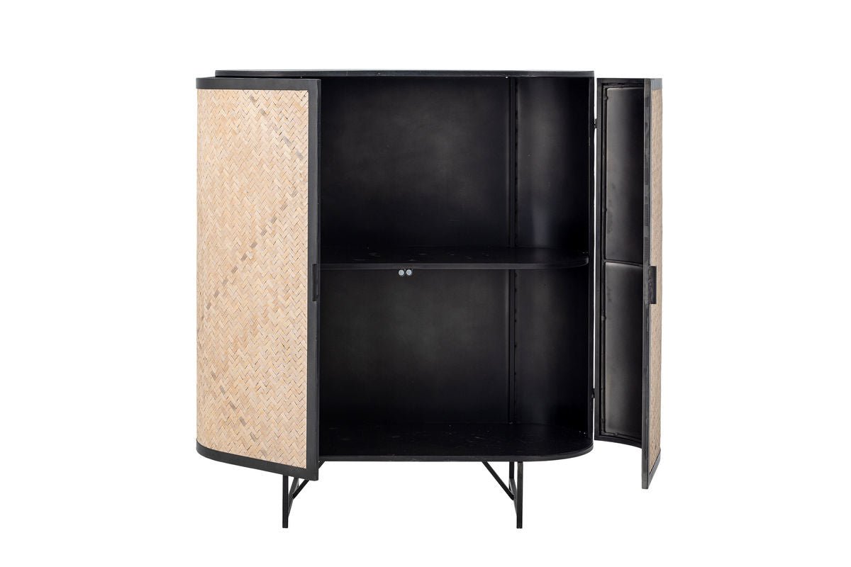 Kommode Elvara – Metalramme med wienervæv i naturfarve