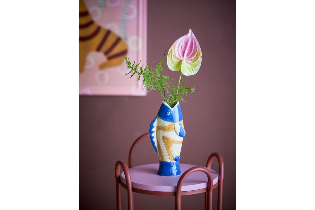 Vase „Maris“ – Blåt stentøj